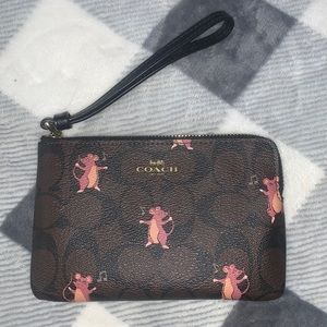 Like New Coach RARE adorable mouse wristlet